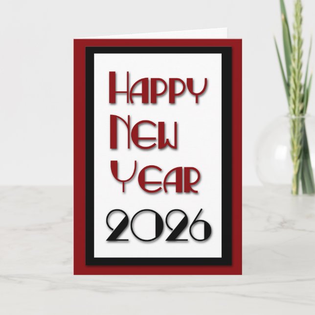 2026 Happy New Year Holiday Card (Front)