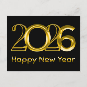 2026 Happy New Year Holiday Postcard