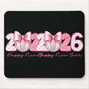 2026 Happy New Year Nk Coquette Preppy Disco Girly Mouse Mat