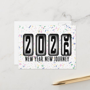 2026 Happy New Year Odometer Postcard