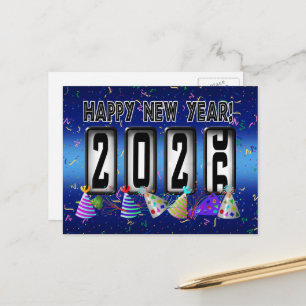 2026 Happy New Year Odometer Postcard