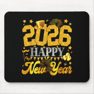 2026 Happy New Year Party Fireworks New Years Eve  Mouse Mat