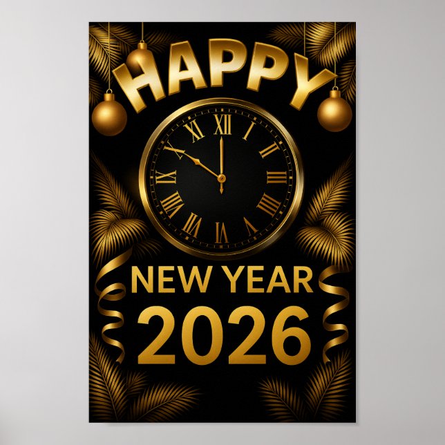  "2026 Happy New Year"  Poster (Front)