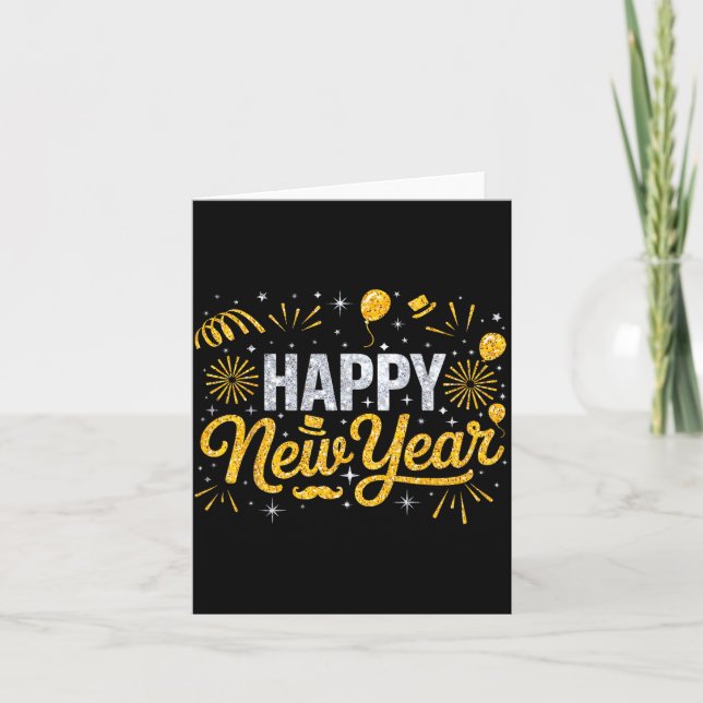 2026 Happy New Year's Eve Party Crew Squad Family  Card (Front)