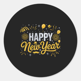 2026 Happy New Year's Eve Party Crew Squad Family  Classic Round Sticker