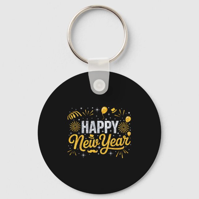 2026 Happy New Year's Eve Party Crew Squad Family  Key Ring (Front)