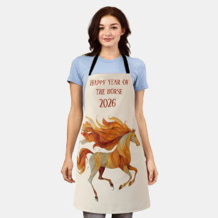 2026 Happy Year of the Horse Design Apron