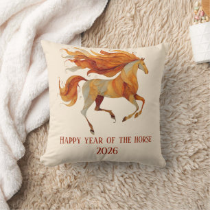 2026 Happy Year of the Horse Design Cushion