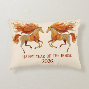 2026 Happy Year of the Horse Design Decorative Cushion