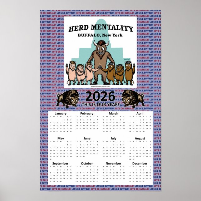2026 Herd Mentality Calendar (12 x 18) Poster (Front)