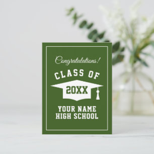 2026 High School grad party personalised postcards