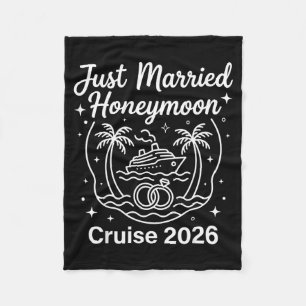 2026 Honeymoon Cruise Matching Newlywed Wedding Fleece Blanket