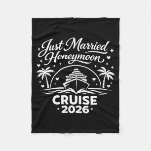 2026 Honeymoon Cruise Matching Newlywed Wedding Fleece Blanket