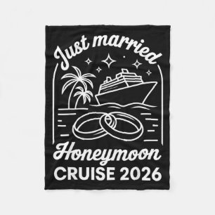 2026 Honeymoon Cruise Matching Newlywed Wedding Fleece Blanket