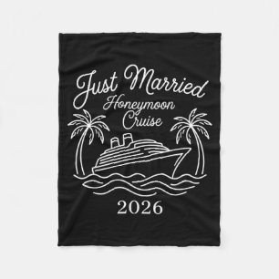 2026 Honeymoon Cruise Matching Newlywed Wedding Fleece Blanket