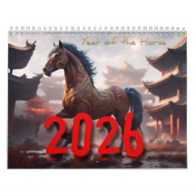 2026 Horse Year Chinese Zodiac Animals by IA Cal