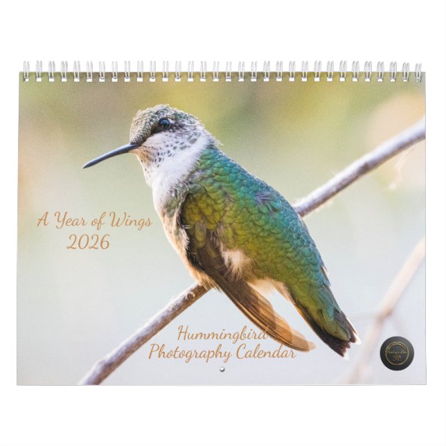 2026 Hummingbird Photography: A Year of Wings Calendar (Cover)
