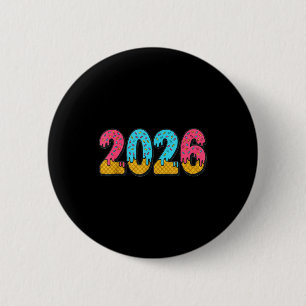 2026 Ice Cream Drip Meme New Year Gen Alpha Slang  6 Cm Round Badge