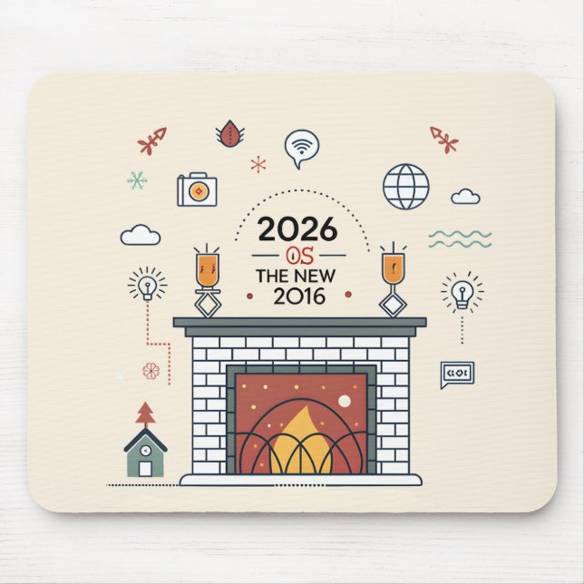 2026 Is The New 2016 Digital Culture Vector Mouse Mat (Front)