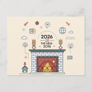 2026 Is The New 2016 Digital Culture Vector Postcard