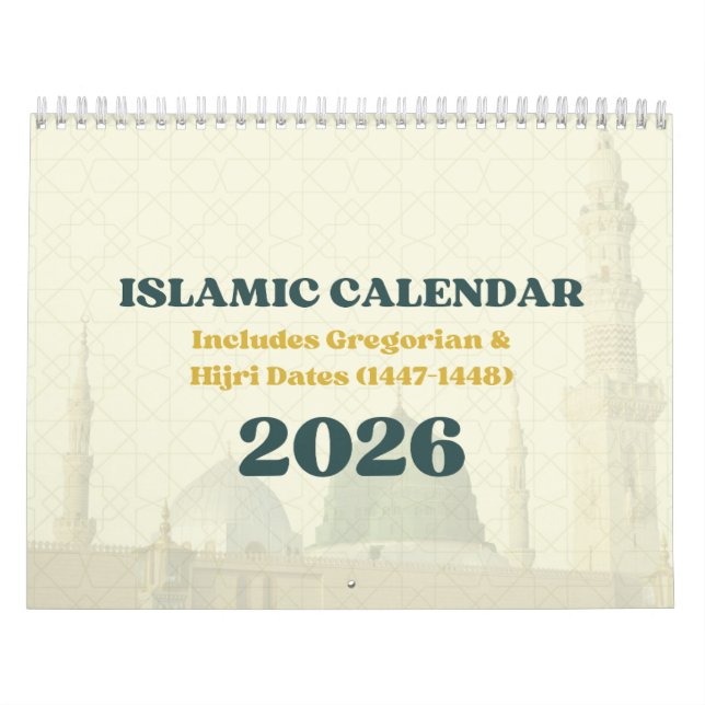 2026 Islamic Hijri Calendar | Gregorian + Hijri (Cover)