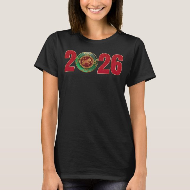 2026 Jade Chinese New Year of the Horse T-Shirt (Front)