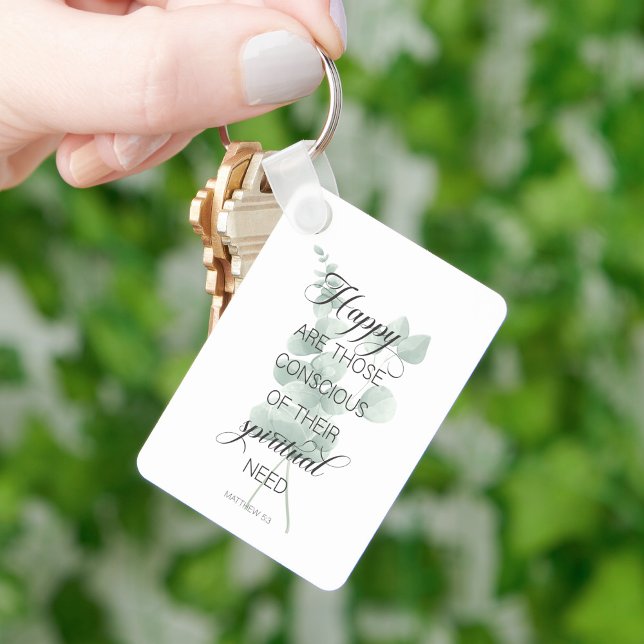 2026 JW Year Text Matthew 5:3 with Eucalyptus Key Ring (Creator Uploaded)
