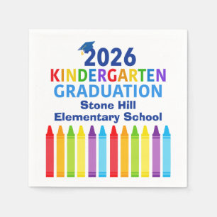 2026 Kindergarten Graduation Custom School Party Napkin