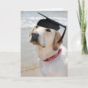 2026 Labrador Retriever With Graduation Cap Card