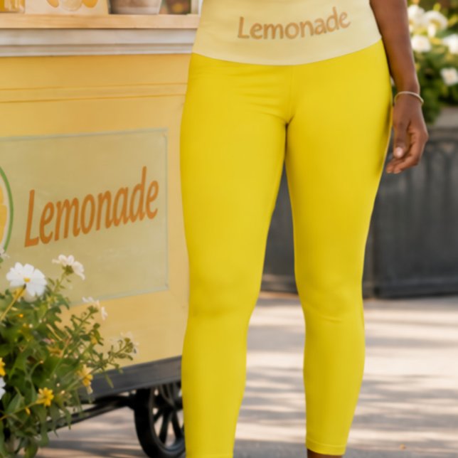 "2026 LEMONADE" - CUSTOM HIGH WAISTED CAPRI LEGGINGS (Our Leggings: 2026 LEMONADE (l); Customize with Your Own Text)