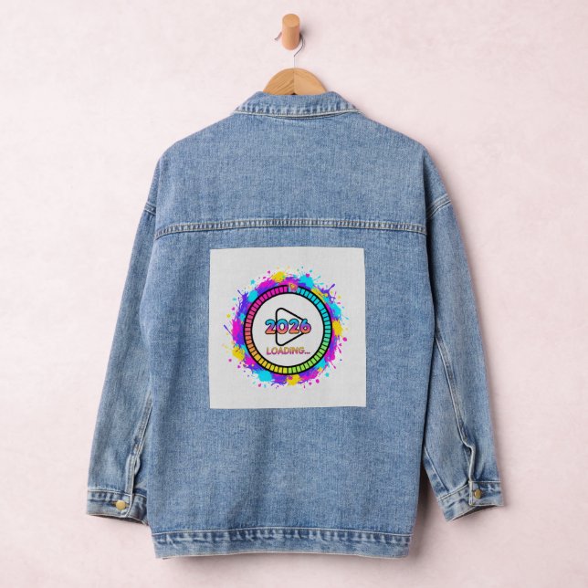 2026 Loading Progress Bar Sticker Denim Jacket (Hangar)