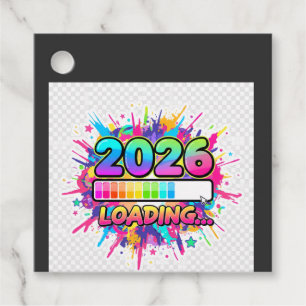 2026 Loading... Progress Bar Sticker Favour Tags