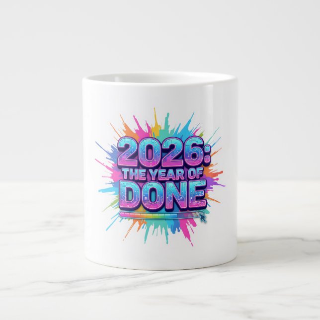2026 Loading... Progress Bar Sticker Large Coffee Mug (Front)