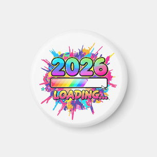 2026 Loading... Progress Bar Sticker Magnet
