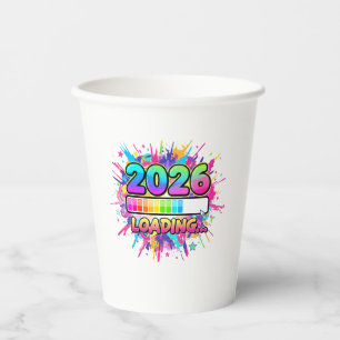 2026 Loading... Progress Bar Sticker Paper Cups