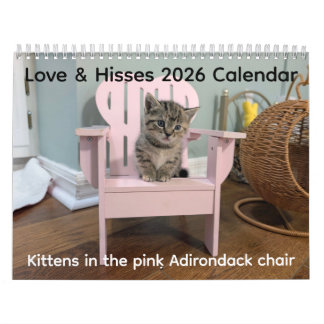 2026 Love & Hisses Calendar - the pink Adirondack