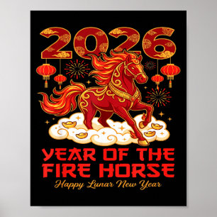 2026 Lunar Chinese New Year Of The Fire Horse Zodi Poster