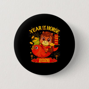2026 Lunar New Year Horse Vietnamese Men Women Gir 6 Cm Round Badge
