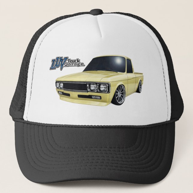2026 Luv Truck Garage Trucker Hat with  Yellow Luv (Front)