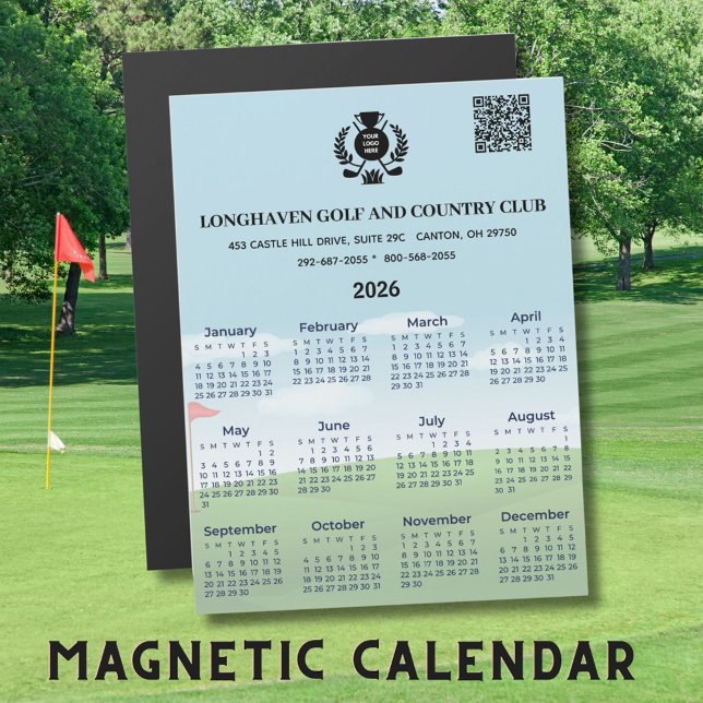 2026 Magnet Calendar Golf Club League Logo QR Code (Creator Uploaded)