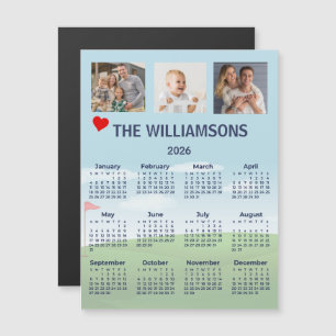 2026 Magnet Photo Calendar Golf Theme