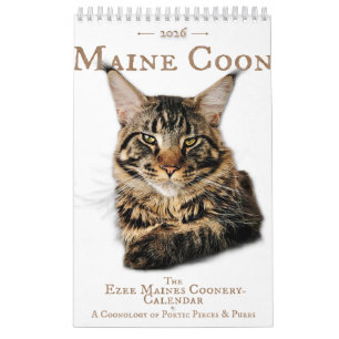 2026 Maine Coon Cat Calendar