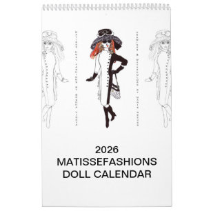 2026 MatisseFashions Illustration Calendar