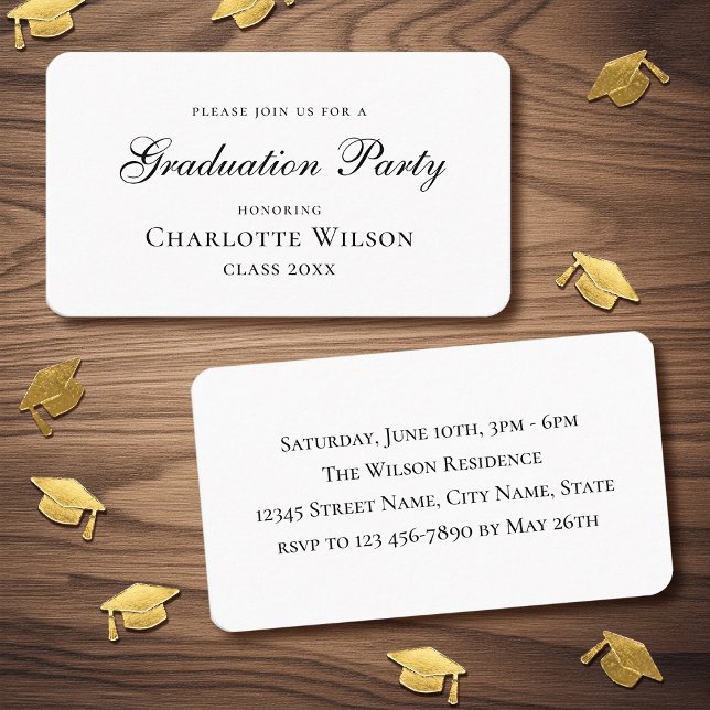2026 Mini Graduation Party Invitation Classic Card (Creator Uploaded)