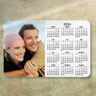 2026 Modern Calendar Photo Magnet