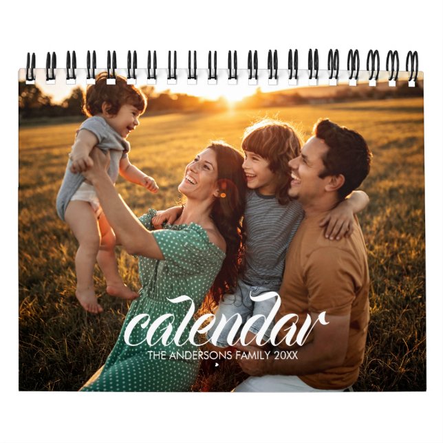 2026 Modern Create Your Own Custom Family Photo  Calendar (Cover)