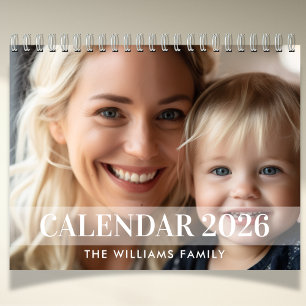 2026 Modern Create Your Own Custom Family Photo Calendar