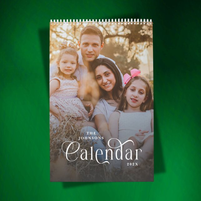 2026 Modern Elegant Typography Custom Family Photo Calendar (Creator Uploaded)