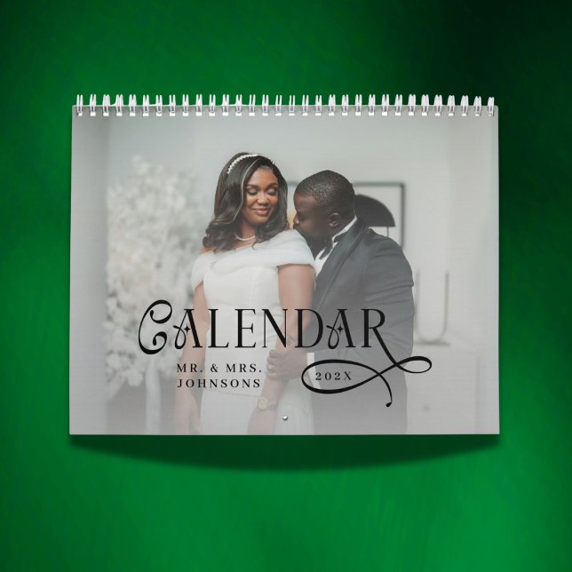 2026 Modern Elegant Wedding Photo Newlyweds Calendar (Creator Uploaded)