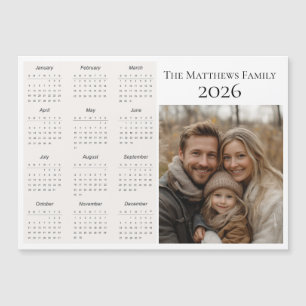 2026 Modern Landscape Holiday Photo Calendar